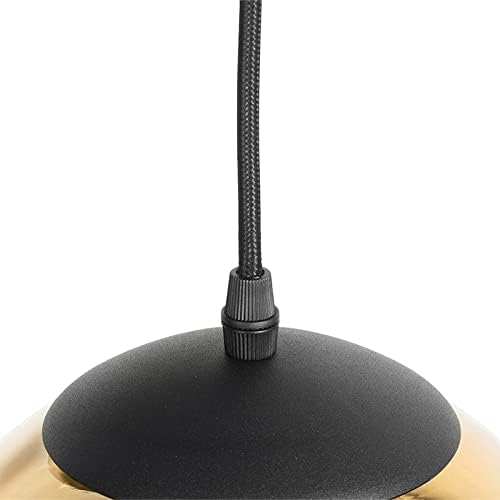 Qazqa pallon - Grande suspension - 7 lumière - diamètre 65 cm - Noir et Or - Art Deco - éclairage intérieur - Salon I Chambre I Cuisine I Salle à manger