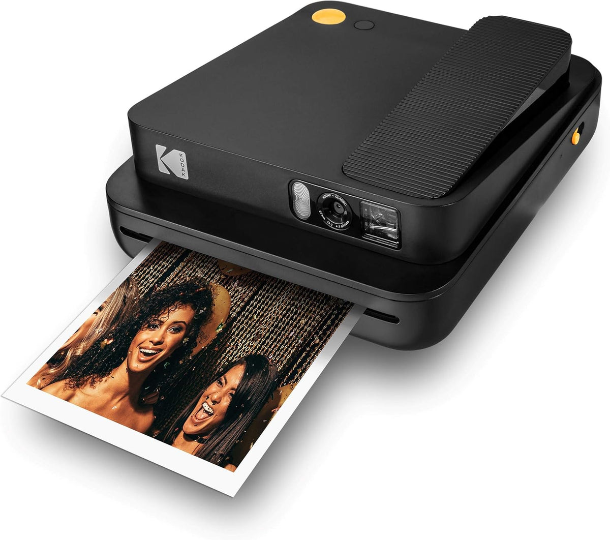 KODAK SMILE Classic, appareil photo numérique avec Bluetooth Noir images de 16 mp, 35 impressions par charge - Comprend : papier photo ZINK de 3,5 x 4,25 pouces, Cadres autocollants