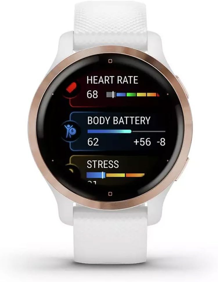 Venu 2S – schlanke GPS-Fitness-Smartwatch mit ultrascharfem 1,1“ AMOLED-Touchdisplay, Gesundheitsfunktionen, über 25 vorinstallierten Sport-Apps, Music Pay
