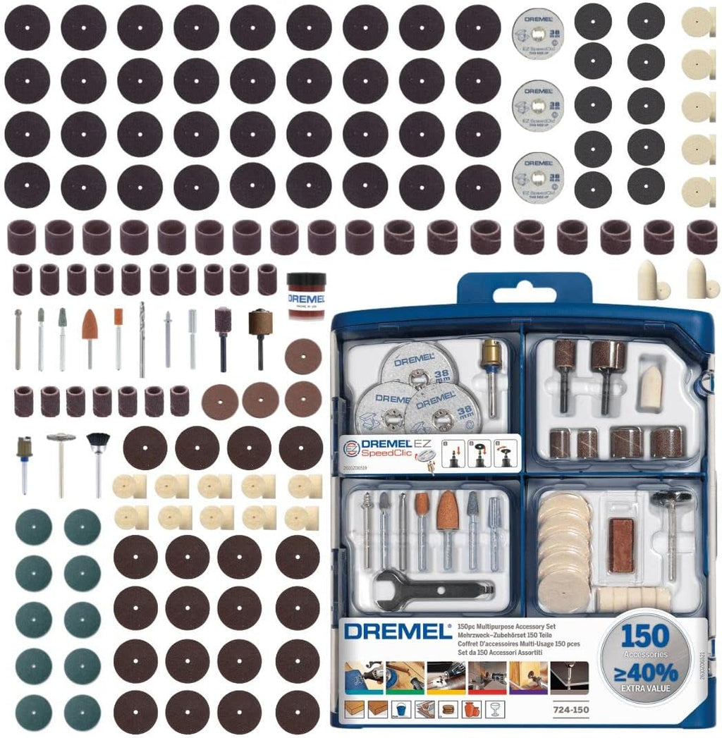 Dremel 4250 Outil Rotatif Multifonction 175W avec 3 Adaptations 35 Accessoires Vitesse Variable & Coffret de 150 accessoires Dremel pour outils rotatifs pour graver, découper, poncer, meuler