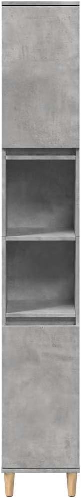 vidaXL Ensemble de Meubles de Salle de Bain 3 pcs Gris béton