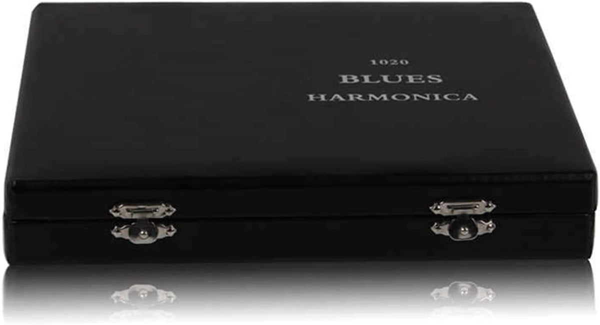 DINGGUANGHE-CUP Instruments folkloriques 12PCS / Set 10 Trous Harmonica diatonique Blues Harp C/D/E/F/G/A/B/A/C/D/F/G Touches Bouche d'orgue avec boîte-Cadeau Gaita