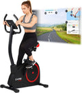 CARE FITNESS - Vélo d’Appartement CV-385-24 Niveaux de Difficulté - 24 Programmes - Compteur LCD Rétro-éclairé - Cardiofréquencemètres - Compatible avec l'application Kinomap - Port USB Noir