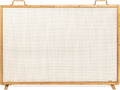 Best Choice Products Paravent de cheminée en maille d'acier fabriquée à la main 99,1 x 73,7 cm pour décoration de salon, chambre à coucher avec poignées – Or antique