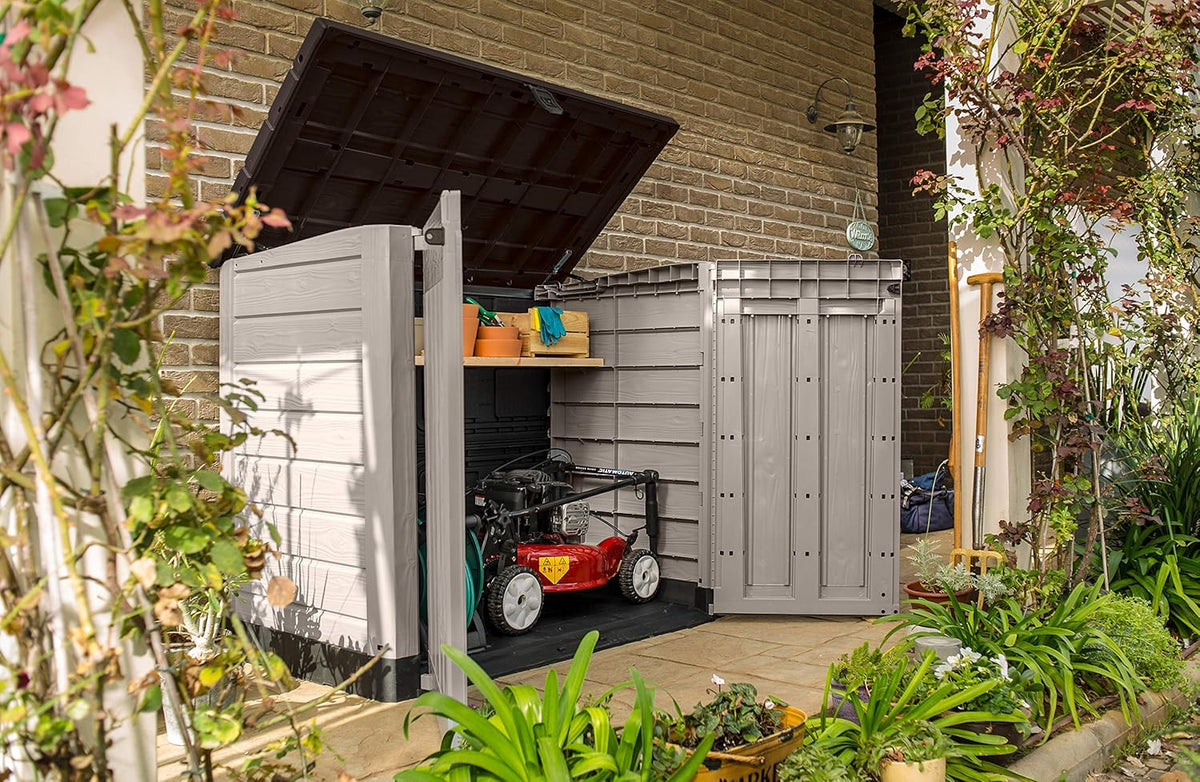 KETER Abri Horizontal Range Poubelle SIO Pro - 1200 litres - Beige
