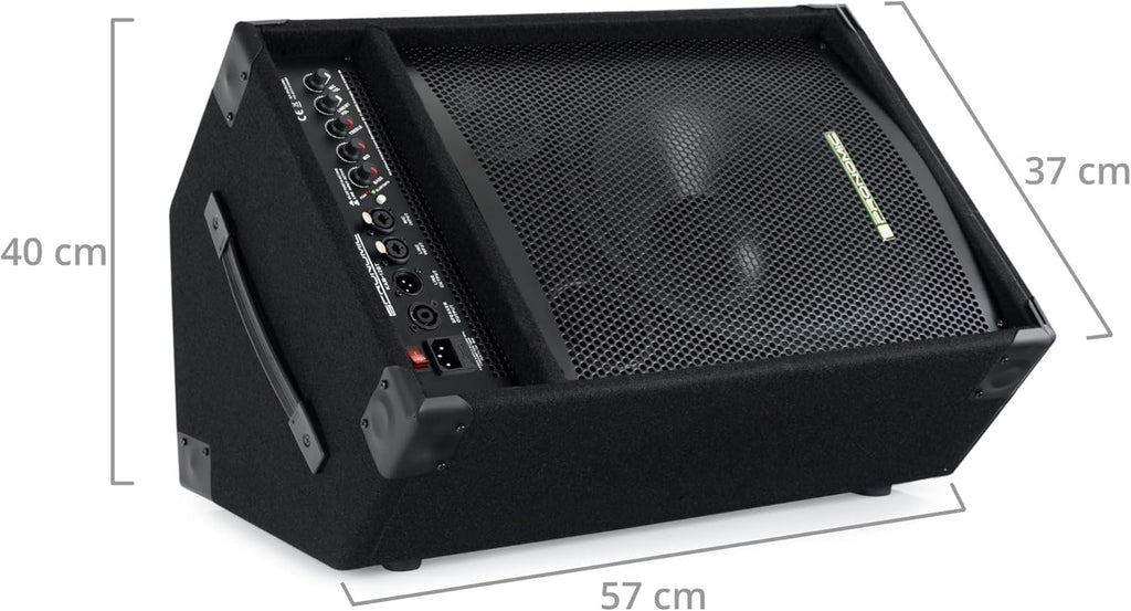 Pronomic KAM-12BT Monitor de Scène Actif - Enceinte PA avec Bluetooth - 120 Watts RMS , Égaliseur 3 Bandes - Woofer 12" - Tweeter 3"