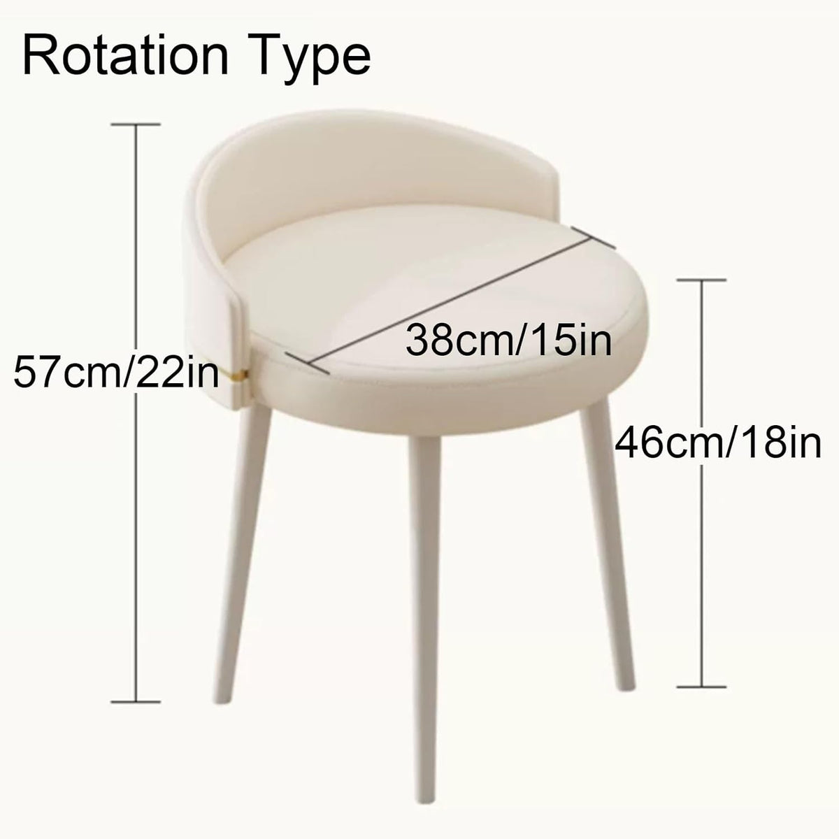 Tabouret de coiffeuse moderne orange avec pieds en métal, siège rembourré élégant pour chambre à coucher ou salon, zone de maquillage, design compact pour les petits espaces, confortable et chic