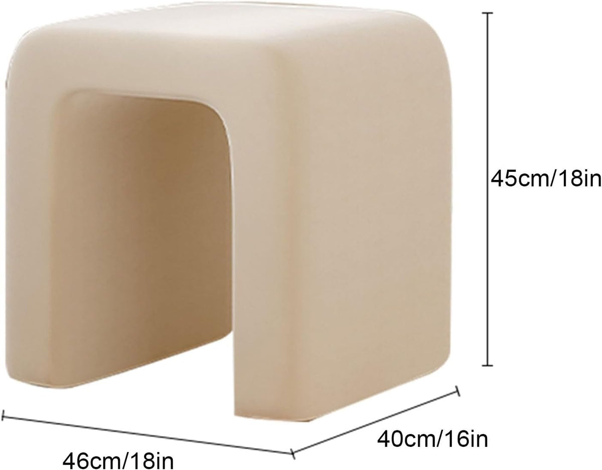 Tabouret de coiffeuse, chaise de coiffeuse moderne en forme de N avec siège rembourré, chaise de coiffeuse de maquillage multifonctionnelle pour salle de maquillage, chambre à coucher (couleur : kaki