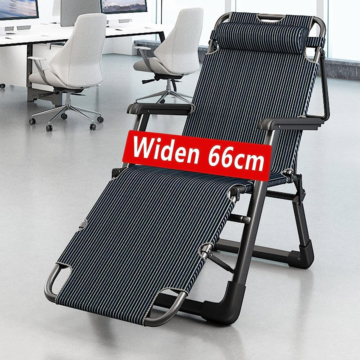 DANNMPX Chaise Longue Zero Gravity Sunlounger Réglage À 2 Vitesses Chaise Pliante Portable avec Appuie-tête Longue pour Intérieur Extérieur Pliante Relaxation B
