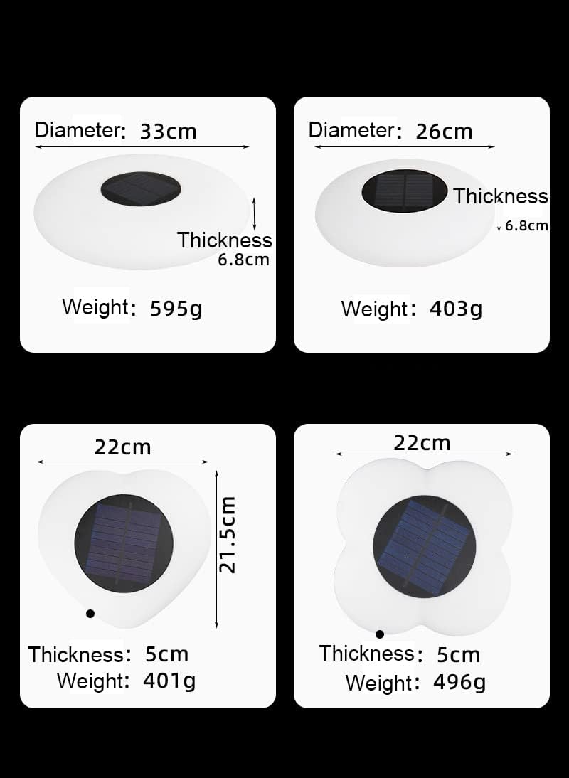 CASEGO Lampe Flottante à Eau Solaire Éclairage Décoratif Double Usage Convient pour Jardin Piscine Pelouse Camping et Autres Scènes