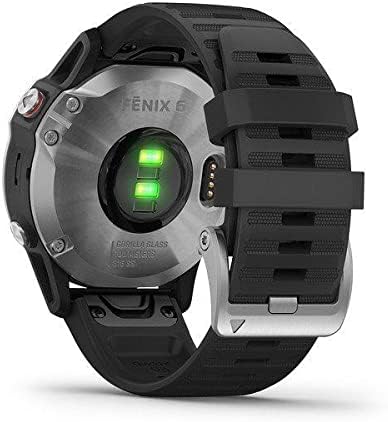 Fenix 6 Silver w/Black Band GPS Watch WW (Reconditionné)