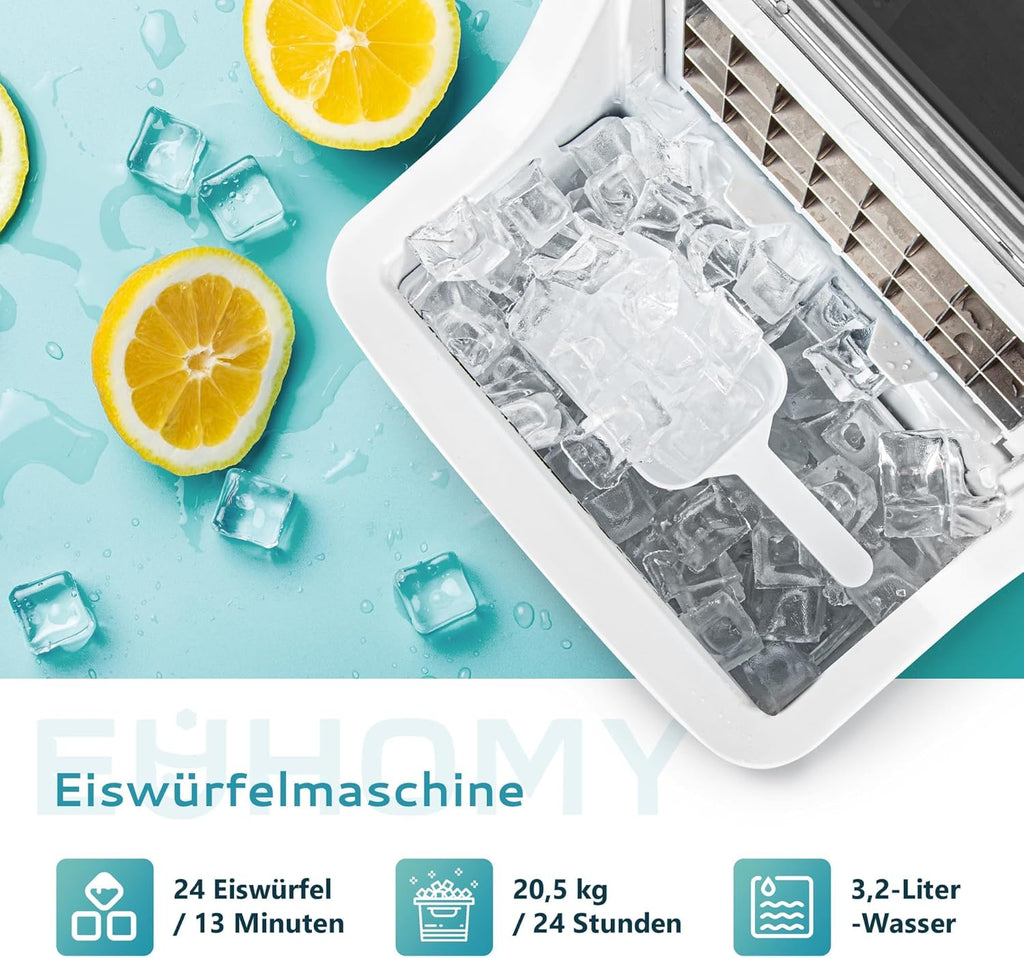 EUHOMY Machine à glaçons en acier inoxydable
