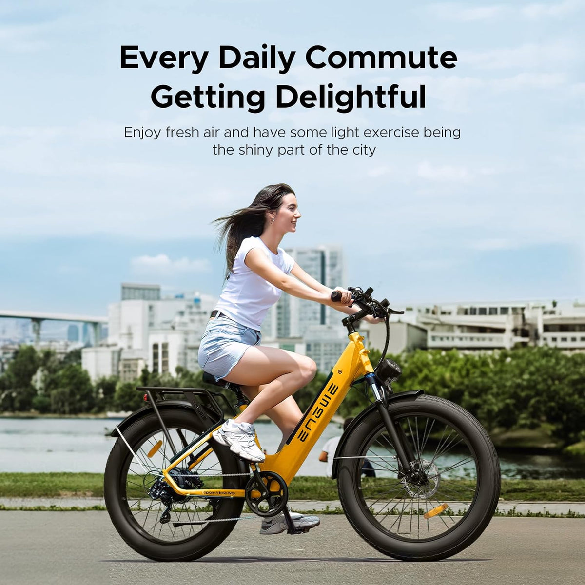 ENGWE E26 Vélo Électrique Femme et Homme 26 * 4,0 Pouces Large Ebike, VTT électrique de 250W, Batterie de 48V 16Ah-Autonomie Gusqu'à 140 km, Vitesse-7, Suspension Double