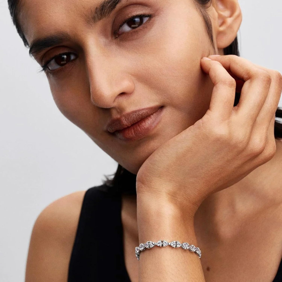 PANDORA Timeless 594262C01-16 Bracelet chaîne en argent sterling avec zircone Taille : 16 cm