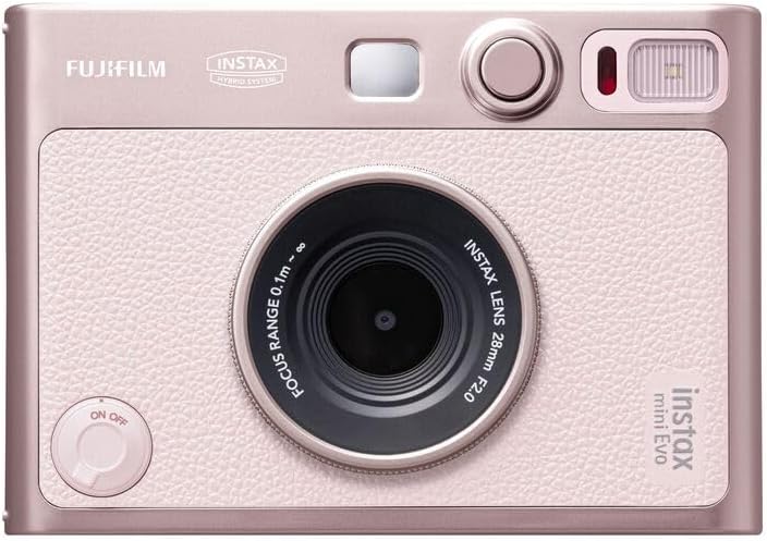 instax Mini Evo, Appareil Photo numérique et imprimante Photo Hybride 2-en-1 écran LCD Tactile de 2,7 Pouces, avec 10 objectifs et 10 Effets de Film, utilise des Films instax Mini, Couleur Rose
