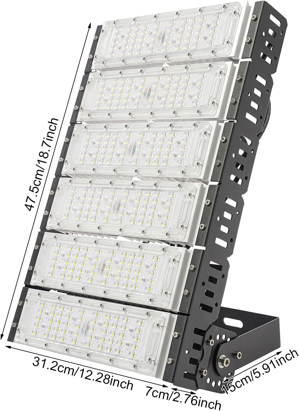 Apriltop 300W Éclairage de Sécurité Extérieur, Projecteurs à Led, pour Une Utilisation en Intérieur et en Extérieur, pour Le Montage au Plafond, au Mur ou au Sol, 31.2 x 47.5 x 7cm