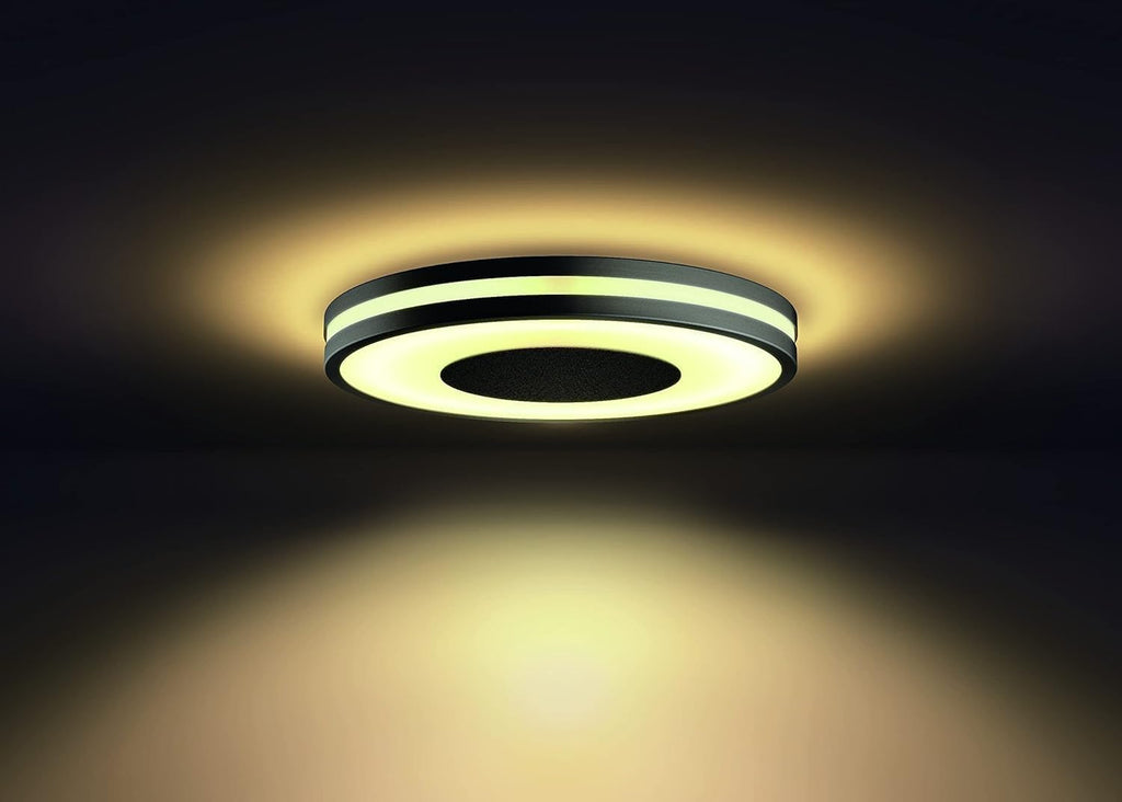 Hue White Ambiance BEING Plafonnier 32W - Noir télécommande incluse , Compatible Bluetooth, fonctionne avec Alexa, Google Assistant et Homekit