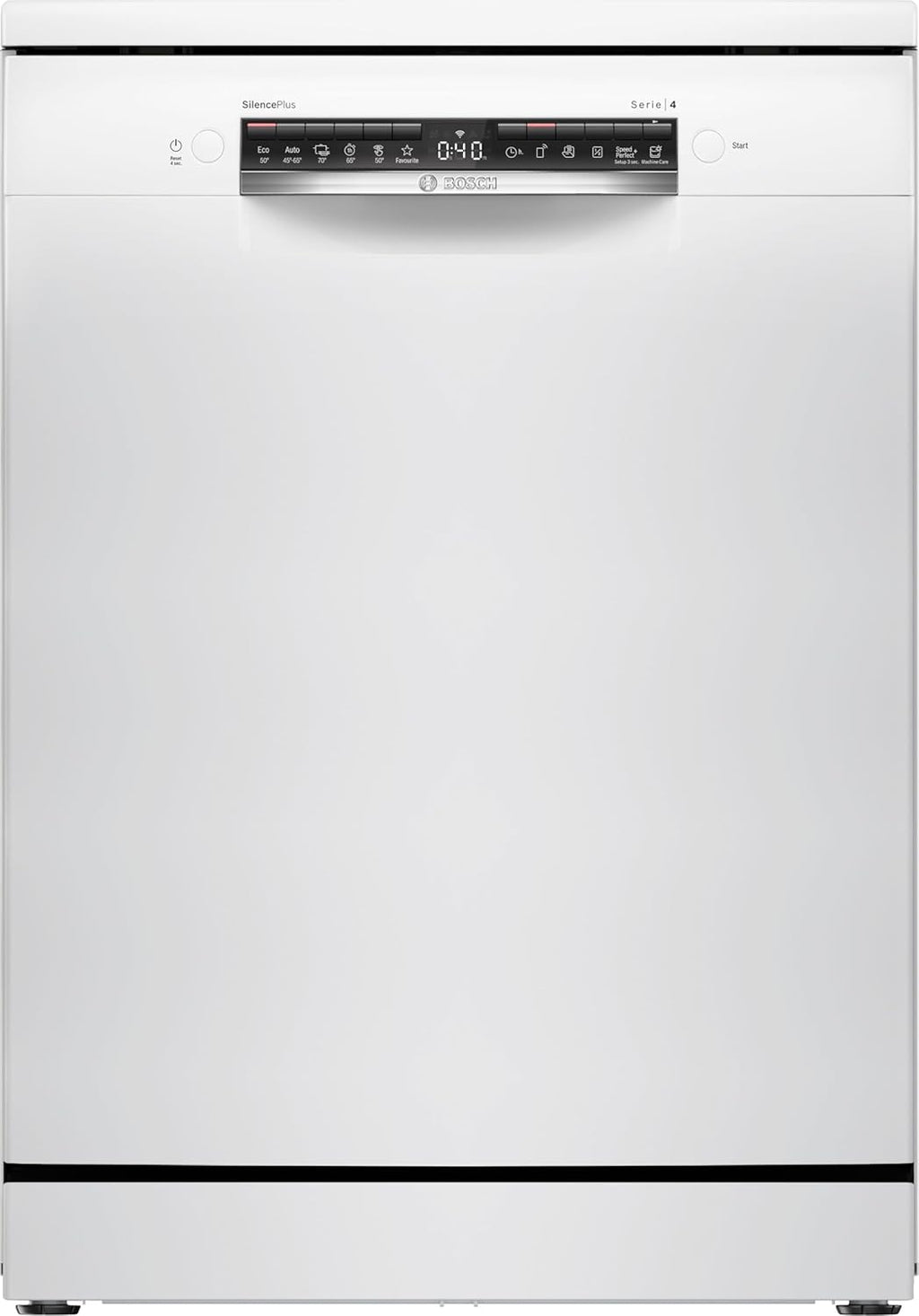 Bosch SMS4EMW01F, Série 4, Lave-vaisselle 60 cm, Pose libre, Blanc