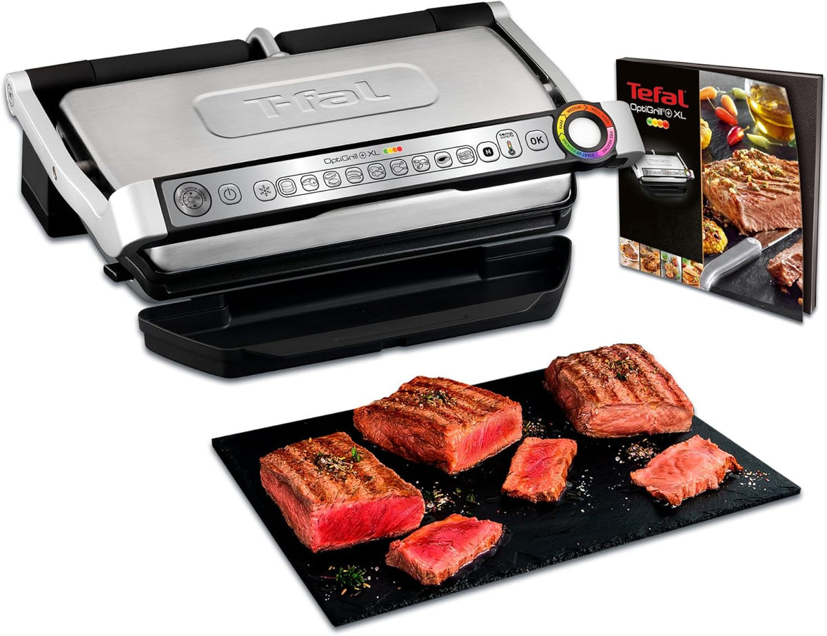 Tefal Optigrill+ XL, Grill intelligent, 9 programmes, Mode manuel, XL jusqu’à 8 personnes, GC722D16