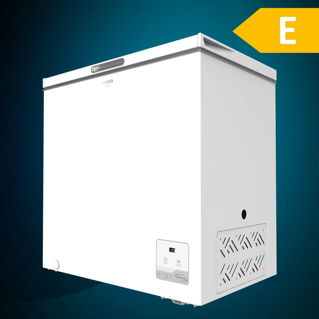 Cecotec Congélateur Horizontal Bolero CoolMarket Chest 199 Blanc E, Capacité 199 L, Mode Inverter Plus, Fonction Double, Congélation Rapide, Panier Intérieur, Contrôle Électronique, Classe E