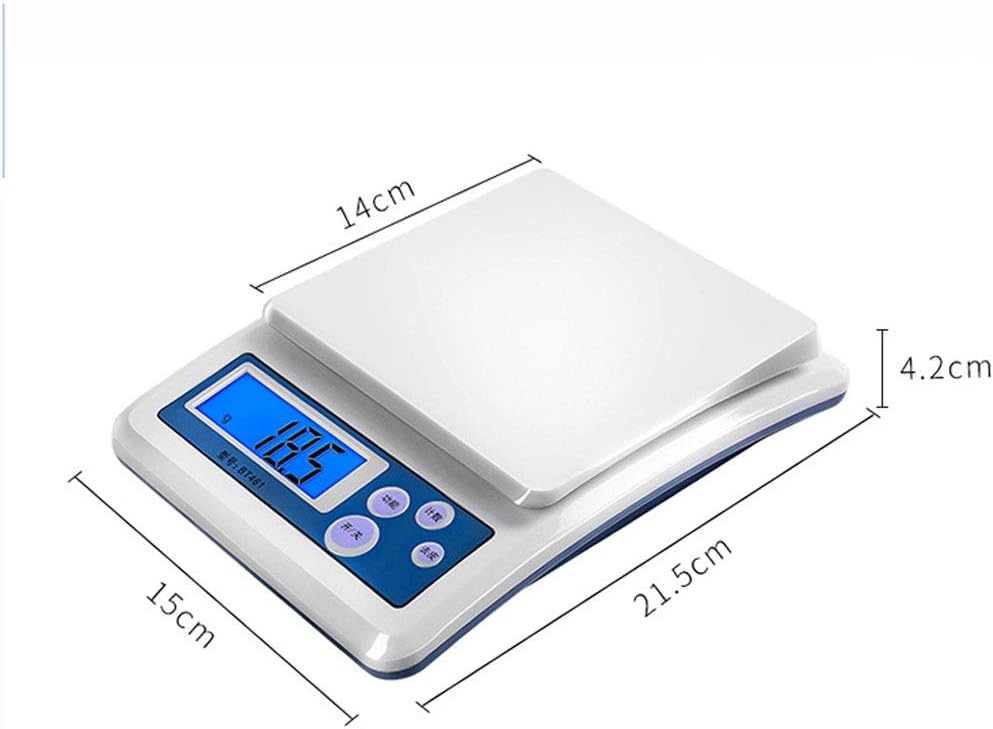 GLJTUO Balance Électronique, Fonction Tare De Cuisine, Écran LCD Rétroéclairé, Facile À Lire, Pesée Multifonctionnelle des Fruits Et Légumes, Convient pour La Cuisine,3kg/0.1g