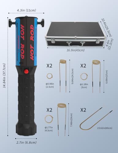 Outil de chauffage à induction – 1200 W 110 V pour enlever les boulons de chauffage portable avec 8 bobines et boîte de rangement portable