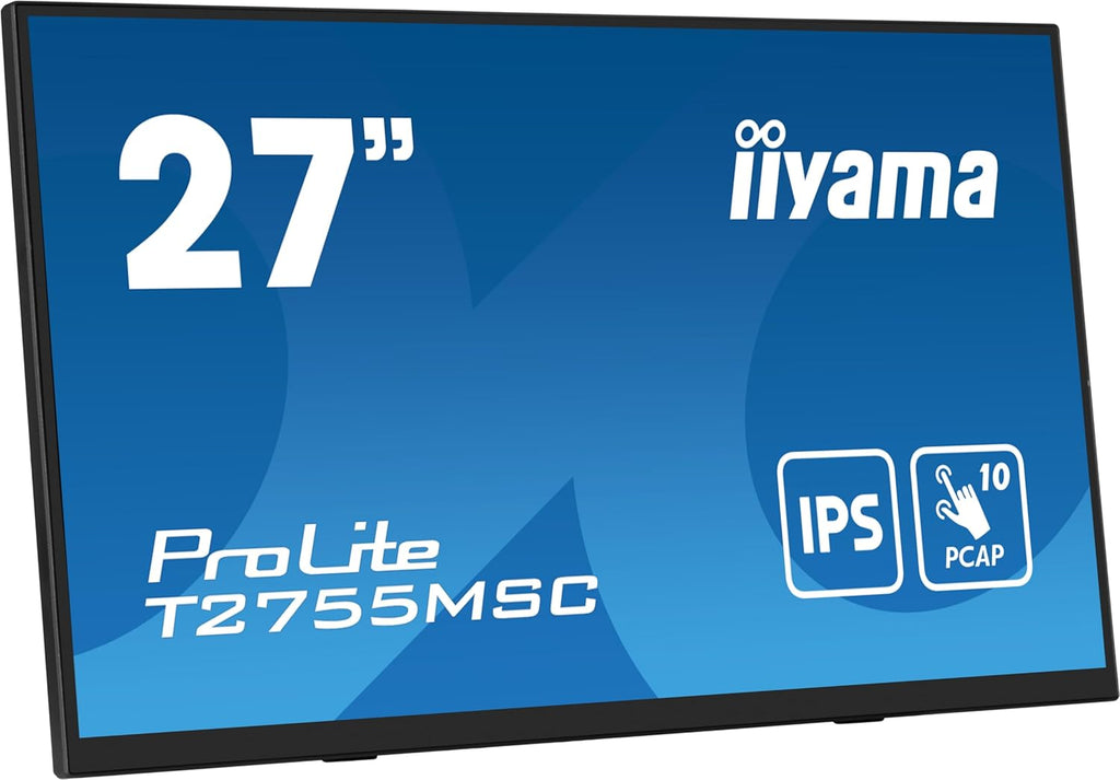 iiyama Prolite T2755MSC-B1 écran Plat de PC 68,6 cm (27") 1920 x 1080 Pixels Full HD LED Écran Tactile Dessus de Table Noir