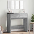WKIEQACO Coiffeuse avec miroir gris Sonoma 80 x 39 x 80 cm Armoires et meubles de rangement pour chambre à coucher