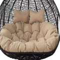 Fauteuil suspendu d'extérieur avec double panier Design 2 places Kaki 170 x 120 cm