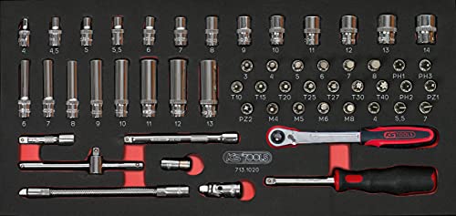 KS outils 714.0158 Composition d'outils 3 tiroirs pour servante, 158 pièces