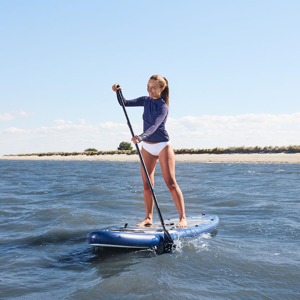 HOME DELUXE Planche de Stand up Paddle - Taille S, Bleu Sup Gonflable pour lac, mer et rivière