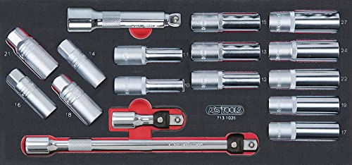 KS outils 714.0158 Composition d'outils 3 tiroirs pour servante, 158 pièces