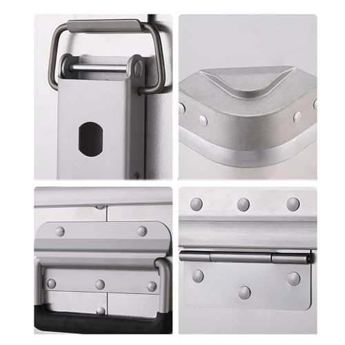 Boîte à outils portative Boîte à outils en métal, boîte de rangement en aluminium, armoire de rangement Portable professionnelle, boîte à ou