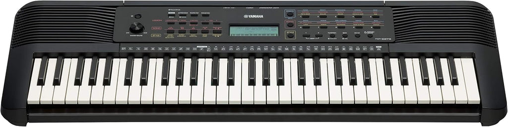 Yamaha PSR-E273 Clavier arrangeur – Instrument de musique à 61 touches dynamiques, incluant un Bon Cadeau pour 2 Leçons en Ligne avec la Yamaha Music School, en Noir