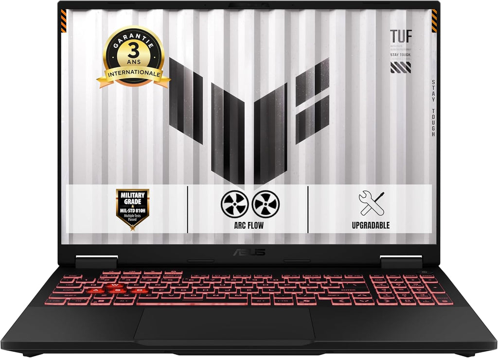 TUF Gaming A16-TUF608UH-RV054W 16 Pouces FHD Plus 165Hz Pc Portable (Processeur AMD Ryzen 7 260, 16GB DDR5, 512GB SSD, NVIDIA RTX 5050) Windows 11 Home – Clavier AZERTY