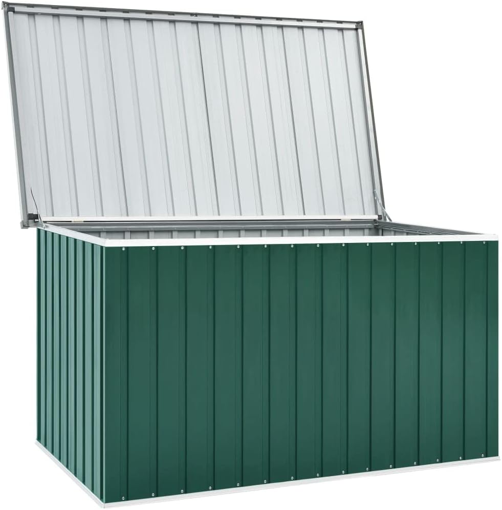 Homiuse Coffre de Rangement Extérieur 171x99x93 cm - Abri de Jardin en Acier Vert - Boîte de Stockage pour Extérieur