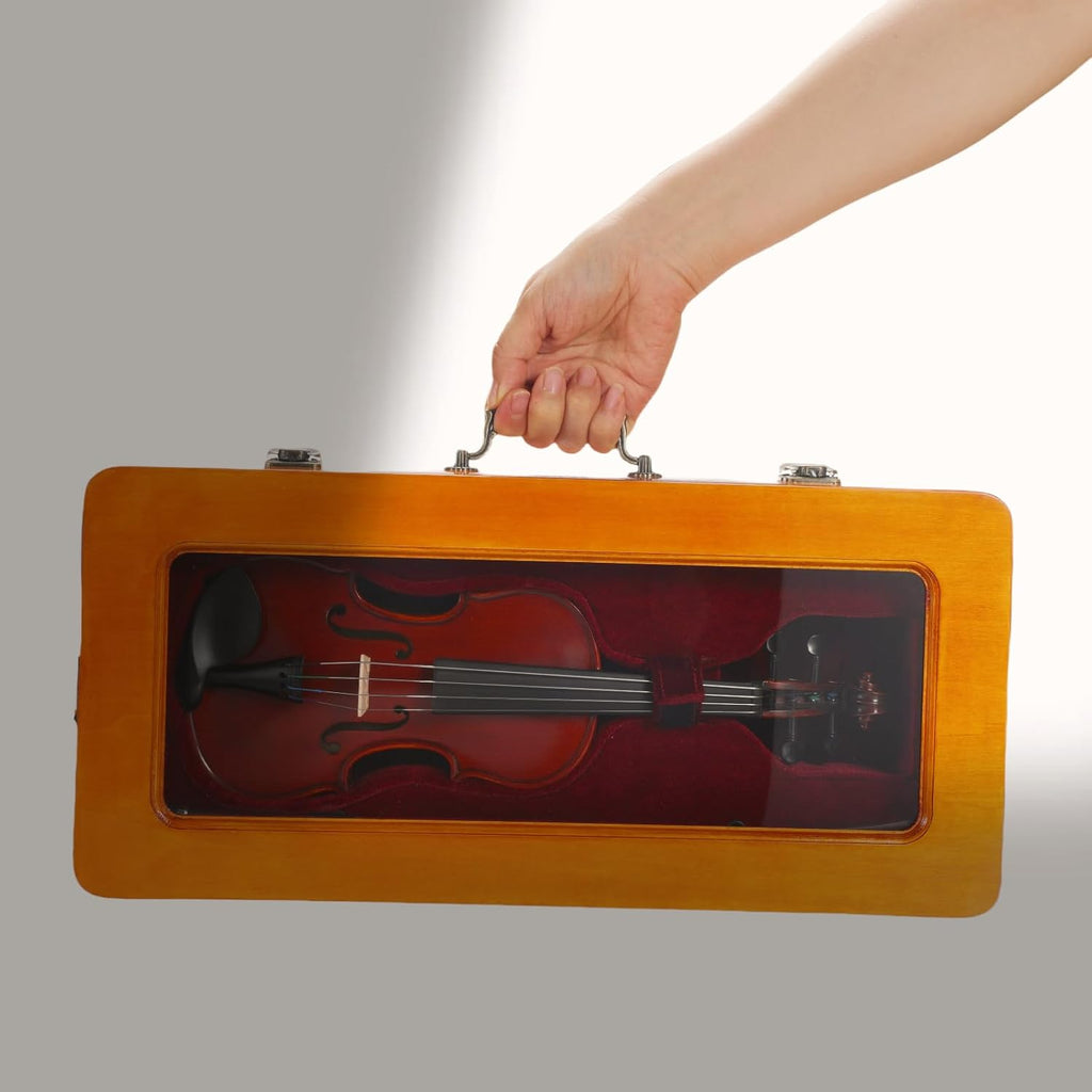 Le plus petit violon 1/32 fait main en bois massif avec étui assorti - Taille jouable, entièrement fonctionnel