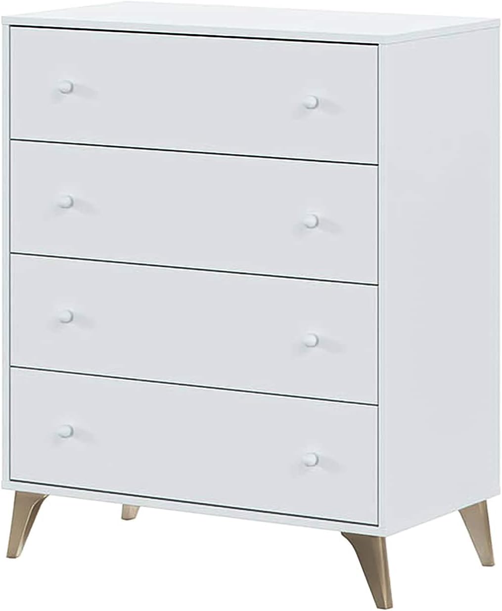 Mondo Viro Ensemble de meubles de chambre Sweet Commode et table de chevet en aggloméré blanc (Table de chevet et commode)