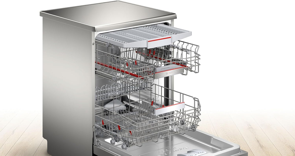 Bosch SMS6ZCI11F, Série 6, Lave-vaisselle 60cm, Pose-libre, Acier brossé anti-traces