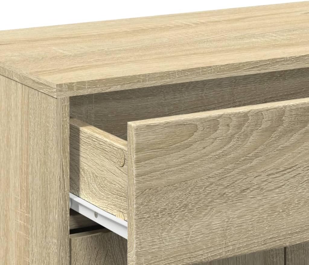Ensemble de meubles de salle de bain 4 pcs chêne sonoma
