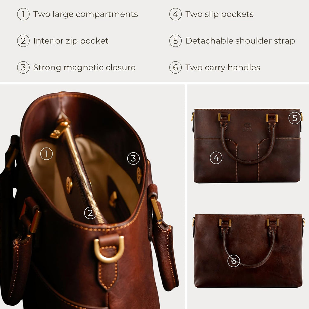 Time Resistance Tote bag en cuir pour femme - Sac à main moderne - Tote bag cuir