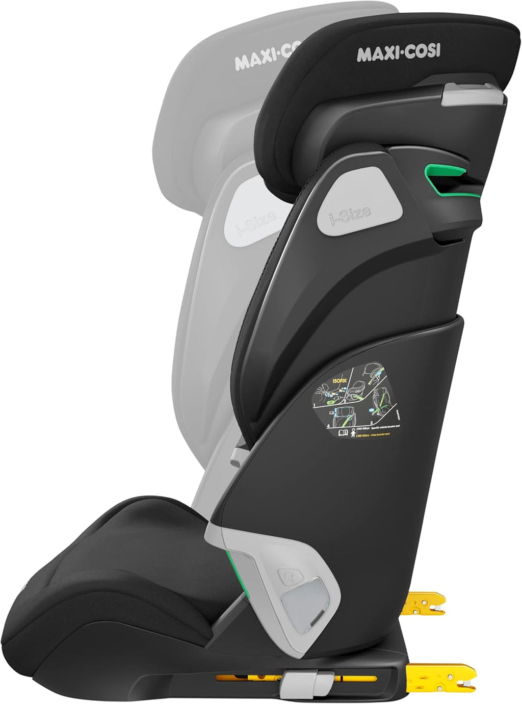 Maxi-Cosi Kore Pro i-Size, Réhausseur Voiture Enfant, 3.5-12 ans, 100-150 cm, ClickAssistLight, Système de protection latérale Plus, Authentic Black