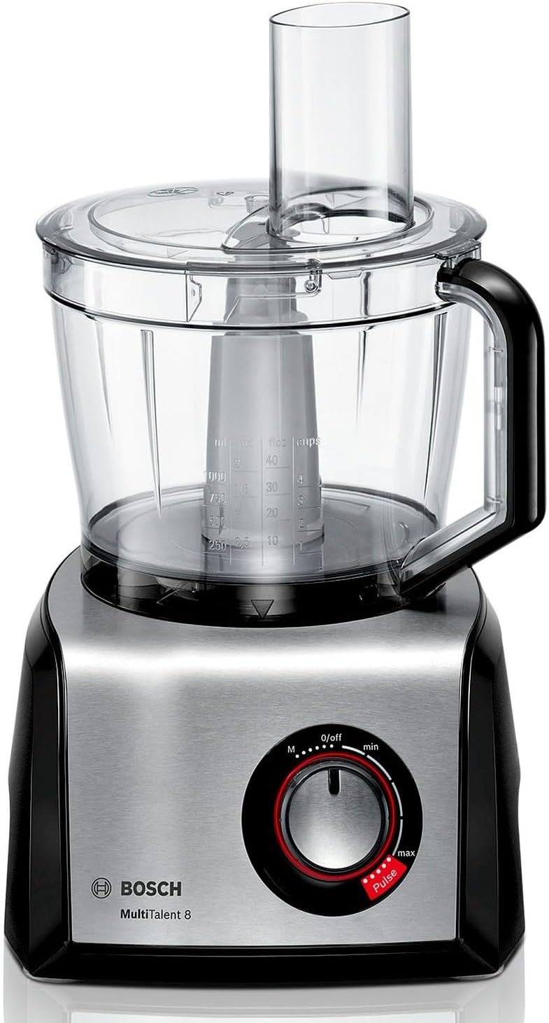 Bosch MultiTalent 8 MC812M844 - Robot de cuisine polyvalent avec plus de 50 fonctions - 1250 W - Grande capacité de 3,9 L - Couleur : Noir