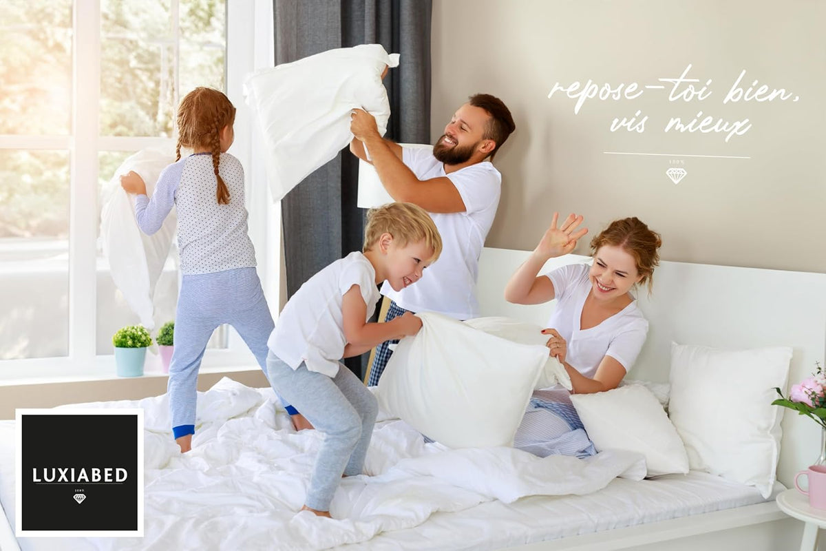LUXIABED Matelas 200X200 Memoryvex Mousse à Mémoire Réversible Hiver/Été Matrimonial, Anti-Acariens, Hypoallergénique, Respirant, Ferme Moyenne, Modèle RoyalFresh Épaisseur 32 cm