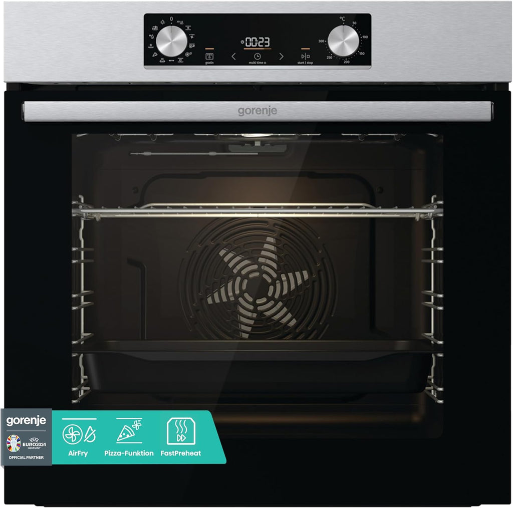 Gorenje OptiBake BOS 6737 E02X Four encastrable 77 L AquaClean Air chaud/ExtraSteam/AirFry/PerfectGrill/Pizzamode 300°C/Acier inoxydable