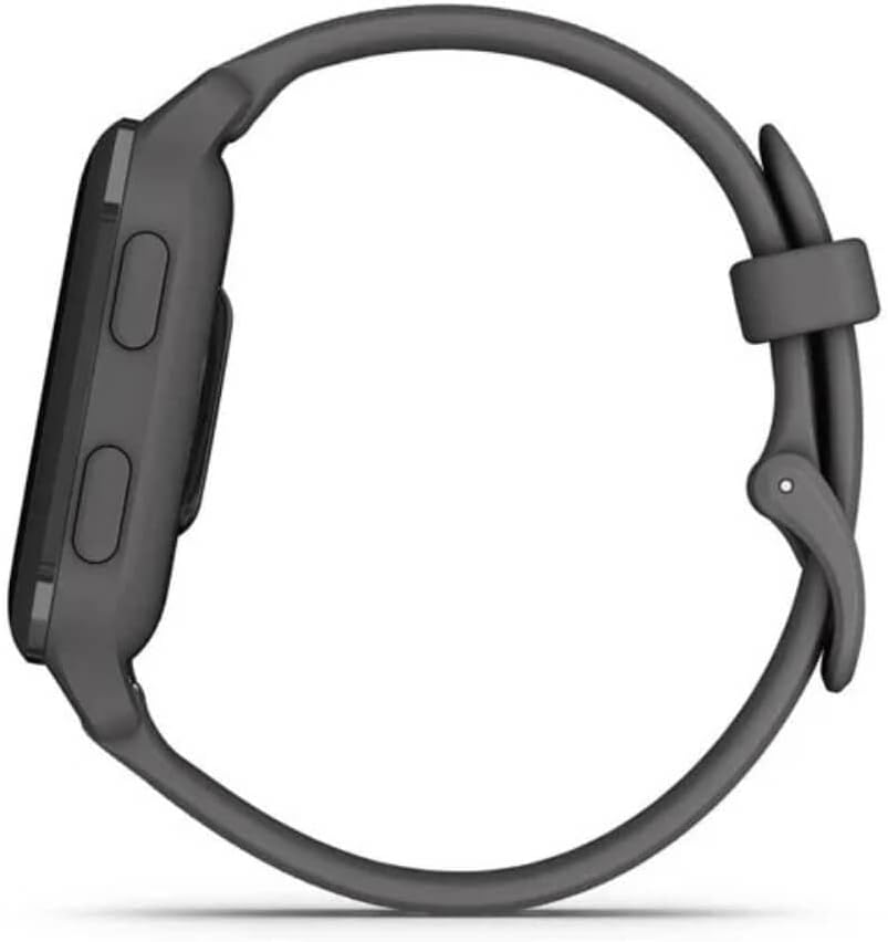 Venu Sq 2 - Montre connectée GPS Multisports avec écran AMOLED et Suivi santé - Gray avec Bracelet Gris foncé - Boîtier 40 mm Noir