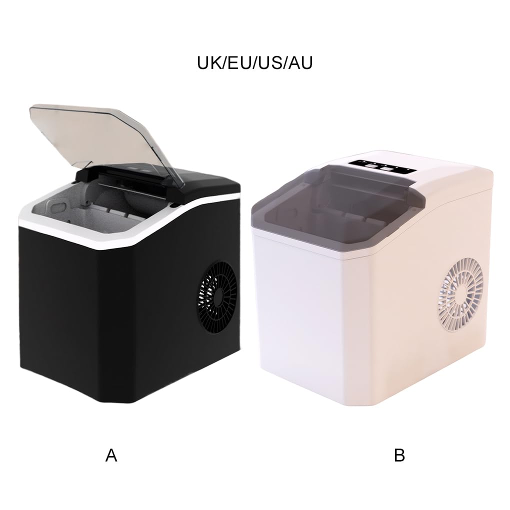 mophrati Machine à glaçons silencieuse, comptoir pour fête à domicile, 26Ibs/d, machine glaçons Portable PP et panneau facile contrôler, Noir