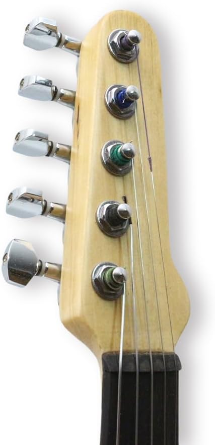 Yinfente Violon électrique à 5 cordes 4/4 en bois massif pour débutant avec étui, archet, chiffon de nettoyage, colophane