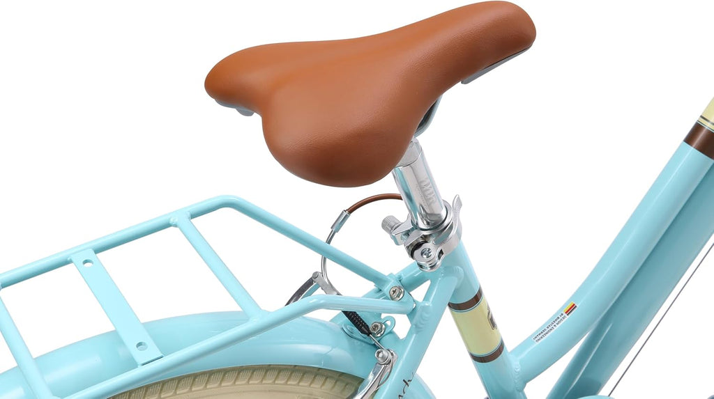 BIKESTAR Vélo pour Enfants en Aluminium à partir de 9-10 Ans | Vélo rétro de Ville 24 Pouces, 7 Vitesses, Panier, Frein en V, vélo hollandais