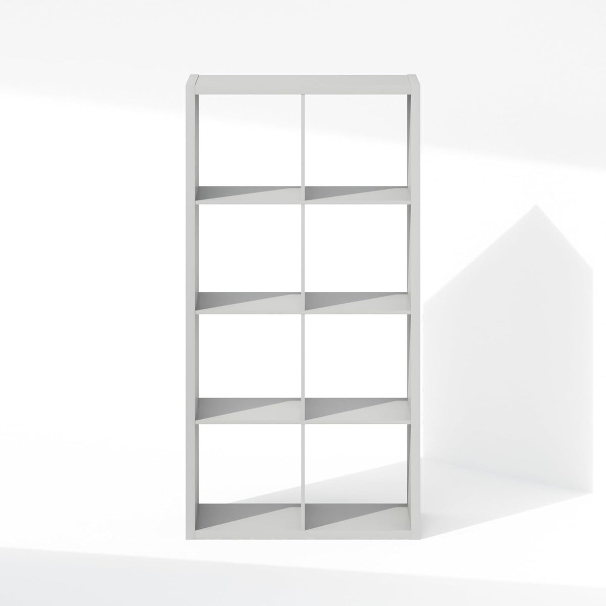 Furinno Cubic Organisateur de Placard 8 Cubes, étagères Ouvertes, Structure Extra épaisse pour penderie, Chambre, Salon, Gris Clair